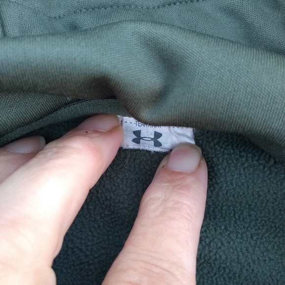 Under Armour Greenish Grey Hooded Jacket, Storm1, Medium - Picture 12 of 13